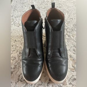 Paolo Leather Wedge Sneaker